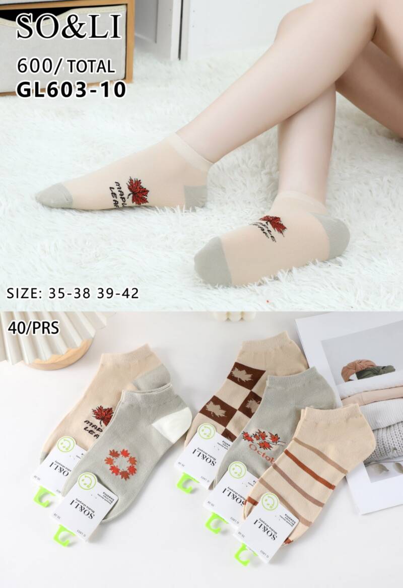 Skarpety damskie Roz 35-42, Mix kolor Paczka 40 szt